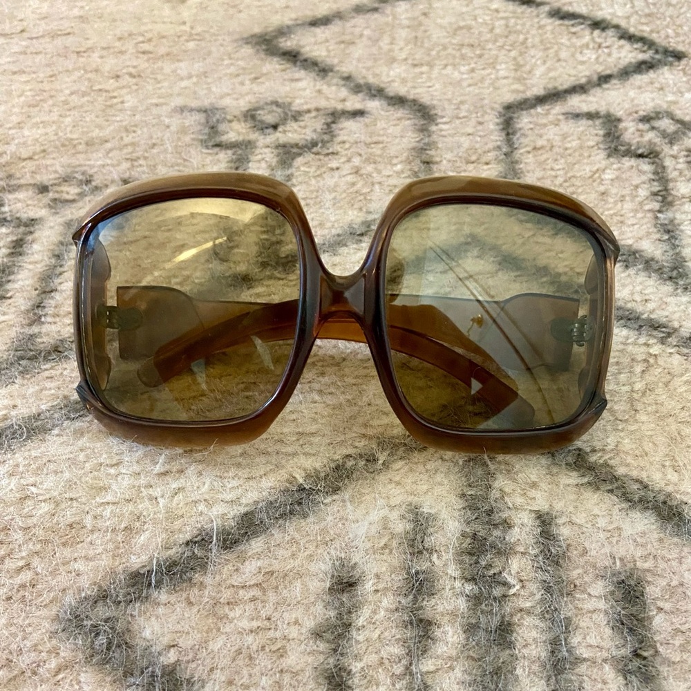 Vintage Deadstock 1970’s Bohemian Brown Oversized Sunglasses